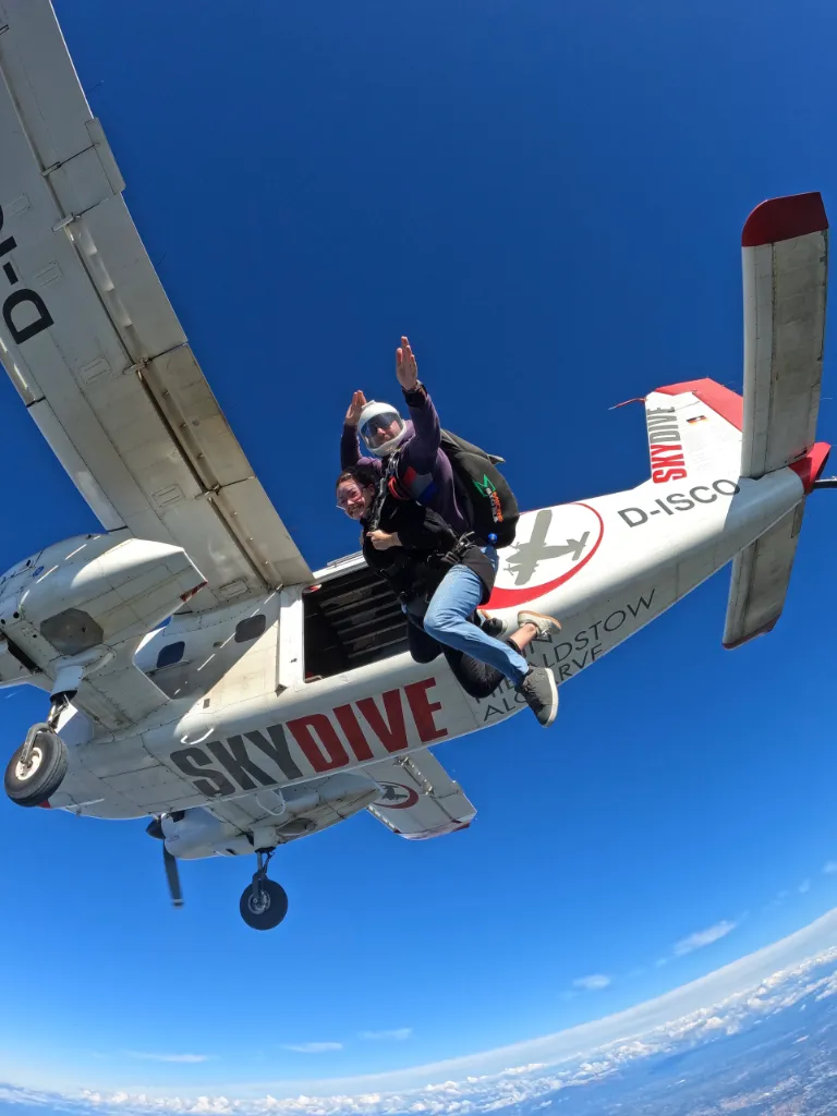 Saut en parachute tandem depuis Montélimar, vue sur la Drôme et la vallée du Rhône